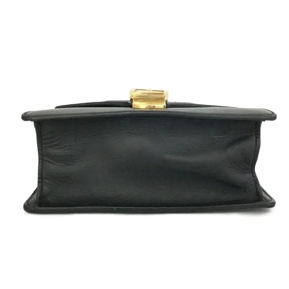 💃Authentic GUCCI Sylvie Mini Sherry Line Leather Chain Shoulder Bag Black - Picture 5 of 11